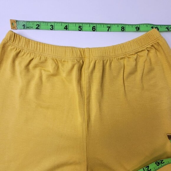 YELLOW Stretchy Leggings Pants  Size Small or Medium - Picture 4 of 6